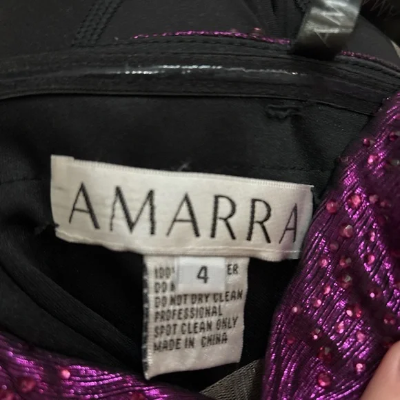 Sparkle Strapless hoco Dress in Deep Purple - Picture 3 of 6